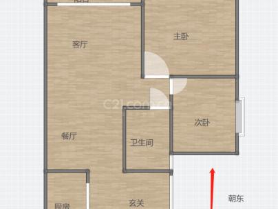 世纪锦江 2室 2厅 81.73平米