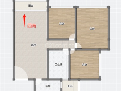 健康城 3室 2厅 85.89平米