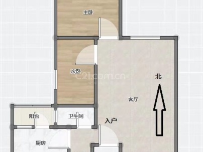任家渡阳光小区 2室 2厅 76.55平米
