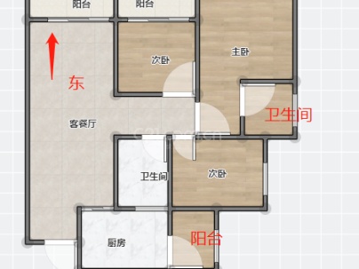 仁湖花园7期 3室 2厅 100平米
