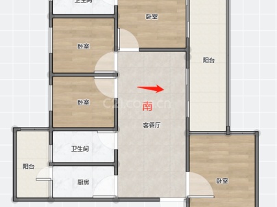 仁湖花园7期 4室 2厅 111平米
