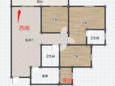 仁湖花园7期 3室 2厅 100平米