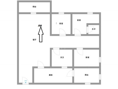 宜园小区 3室 2厅 124.16平米