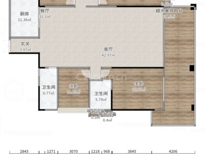 珠江愉景新城 5室 2厅 248.25平米