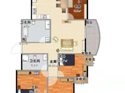 香江水岸新城 3室 2厅 149平米
