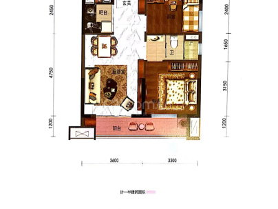 碧桂园十里江湾誉峯 2室 2厅 72平米