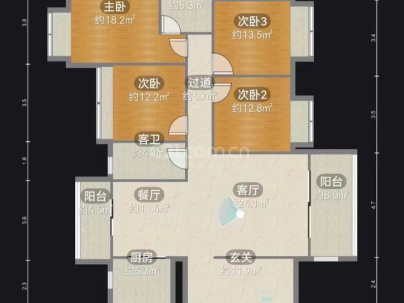 福龙湾 3室 2厅 108平米
