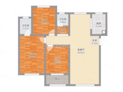 华洲佳园 3室 2厅 140平米
