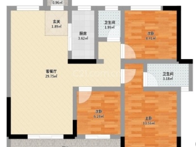 邸苑 3室 2厅 123.18平米