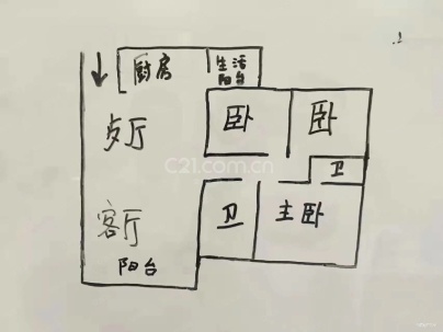 明兴翰苑 3室 2厅 125平米