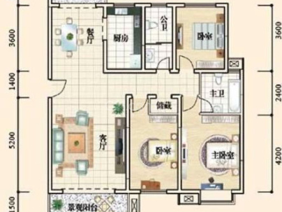 香江水岸新城 3室 2厅 136.5平米