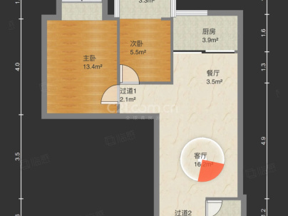锦绣湘城  2室 2厅 72平米