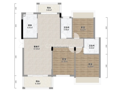 立新二社区 3室 2厅 127平米
