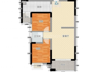 左家台社区 2室 2厅 59.15平米
