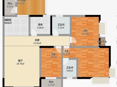 星悦湾 3室 2厅 123平米