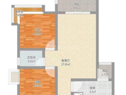愉景湾东域 2室 2厅 62平米