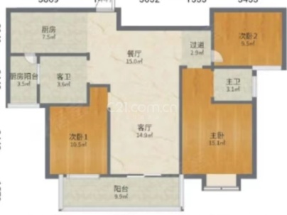 杨家东村 3室 2厅 148平米