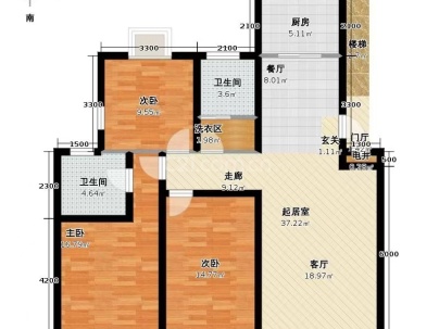 珠江愉景湾 3室 2厅 97平米