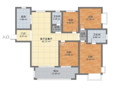 三泰小区 3室 2厅 130平米