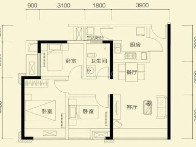 太平小区 3室 2厅 78平米