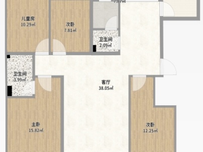 融冠亲城 4室 2厅 135.84平米