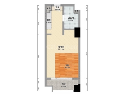 民主花园 1室 1厅 125.65平米