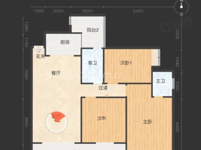 银泰城 3室 2厅 113平米