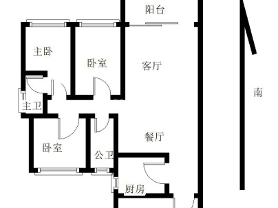 七星小区 2室 2厅 63平米