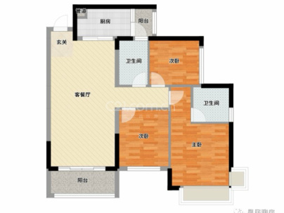 珠江愉景新城 3室 2厅 112平米