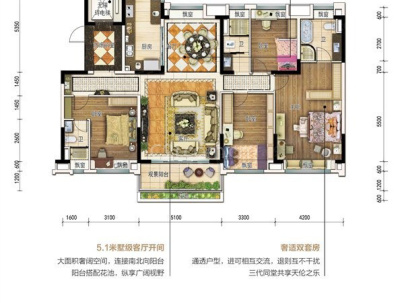 碧桂园衡中心 4室 2厅 198平米