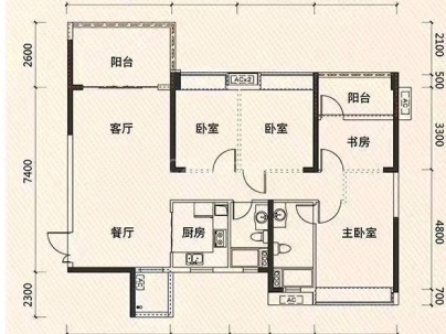 佳欣苑 3室 2厅 148平米