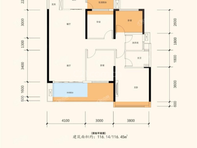 承龙大名城 4室 2厅 116平米