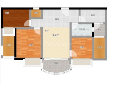 碧桂园花园里 3室 2厅 96平米