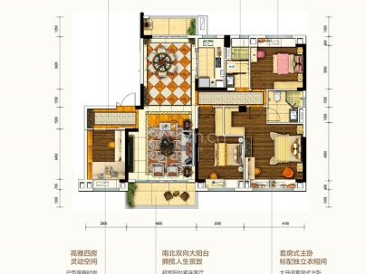 碧桂园衡中心 4室 2厅 198平米