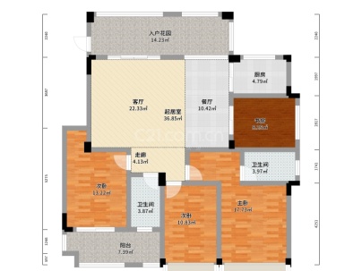 解放西路23号 5室 2厅 225.9平米