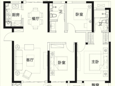 蒸湘北路10号 4室 2厅 158平米