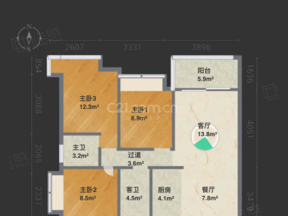 汇方雁归来  4室 2厅 119.8平米