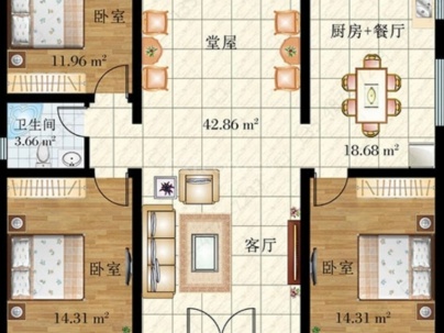 衡缆二区 3室 2厅 148平米