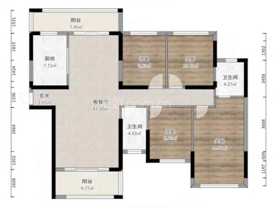 都市村庄二期 4室 2厅 150平米