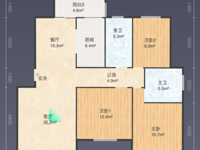 日鑫建材市场 3室 2厅 140平米