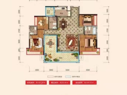 景富豪苑 3室 2厅 118.48平米