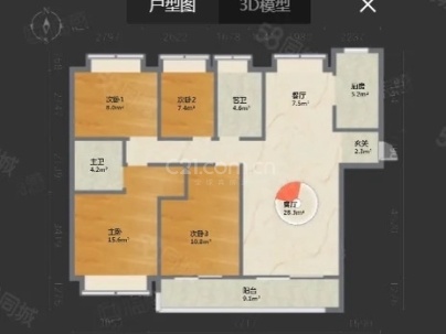 和馨苑住宅小区  4室 2厅 157平米