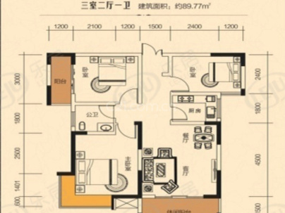 雅士林欣城 3室 2厅 124平米