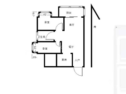 建湘路 2室 1厅 85.78平米