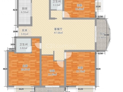 世纪星城 4室 2厅 172平米