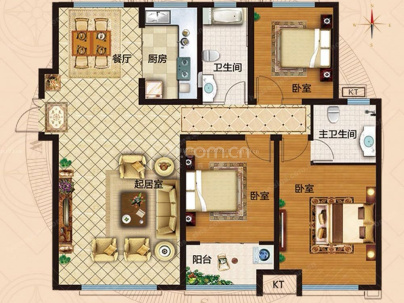 中建和城壹品 3室 2厅 114.81平米