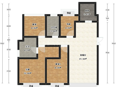 中建和城壹品 4室 2厅 130.93平米