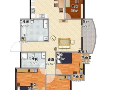 向群路45号 2室 1厅 45.32平米