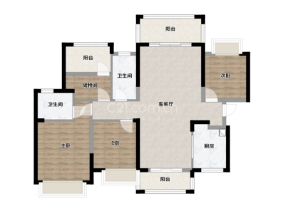 雁城国际公馆 4室 2厅 107平米