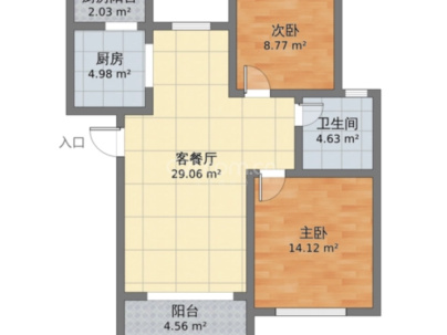 立新二社区 3室 2厅 100.42平米